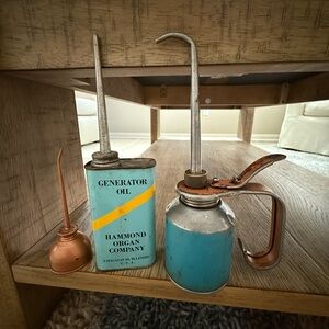 Vintage oil lube cans set of 3